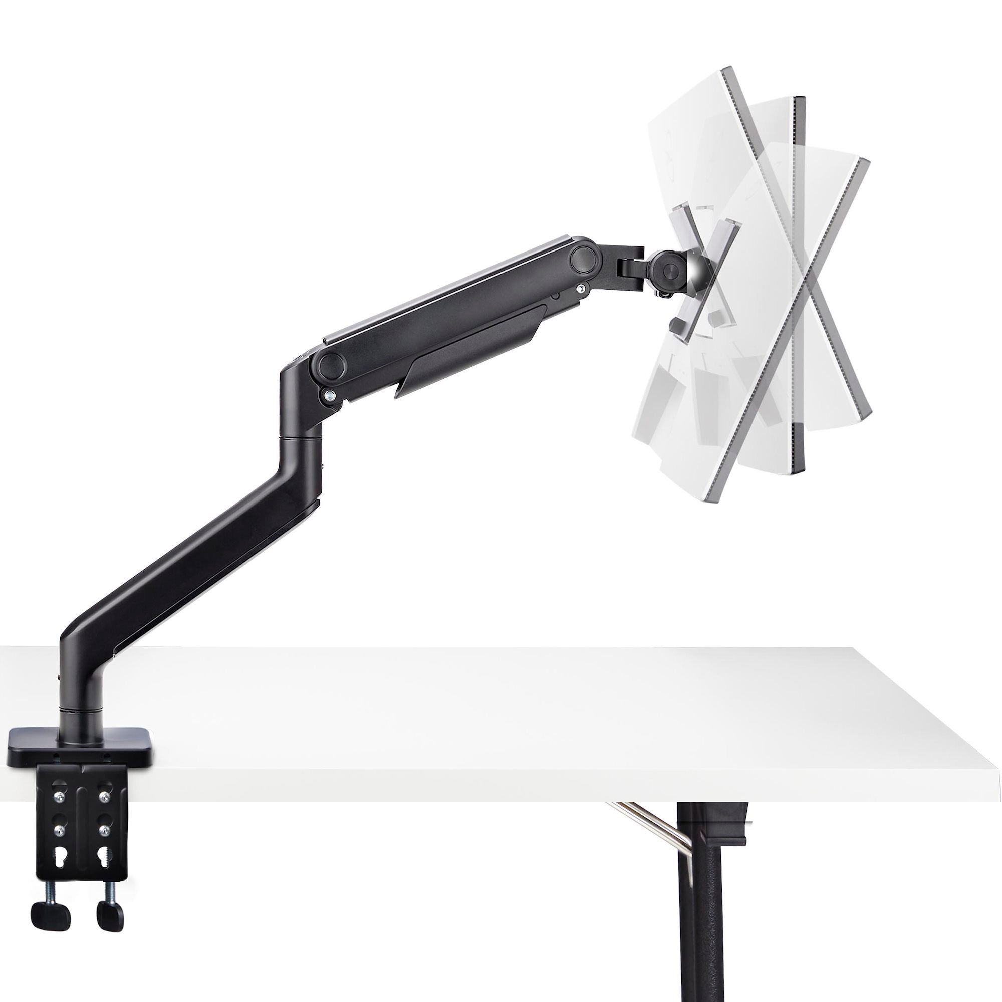 Dual Mechanical Spring Monitor Arms – Supports up to 49” Ultrawide & 32” Displays | Heavy-Duty, Fully Articulating Desk Mount Set