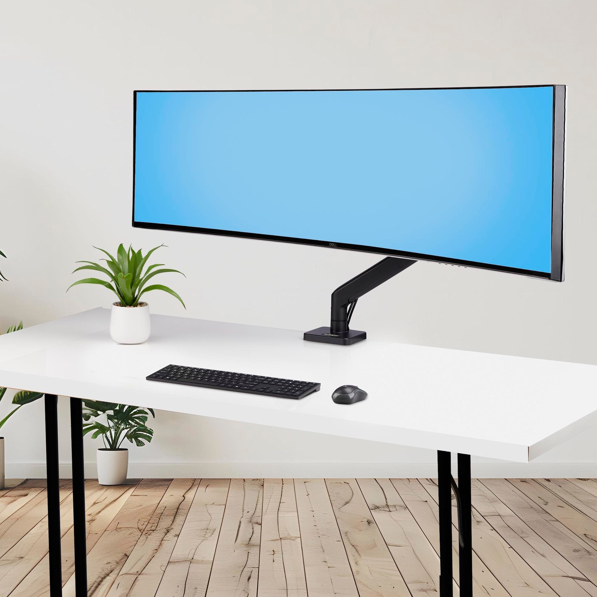 Dual Mechanical Spring Monitor Arms – Supports up to 49” Ultrawide & 32” Displays | Heavy-Duty, Fully Articulating Desk Mount Set