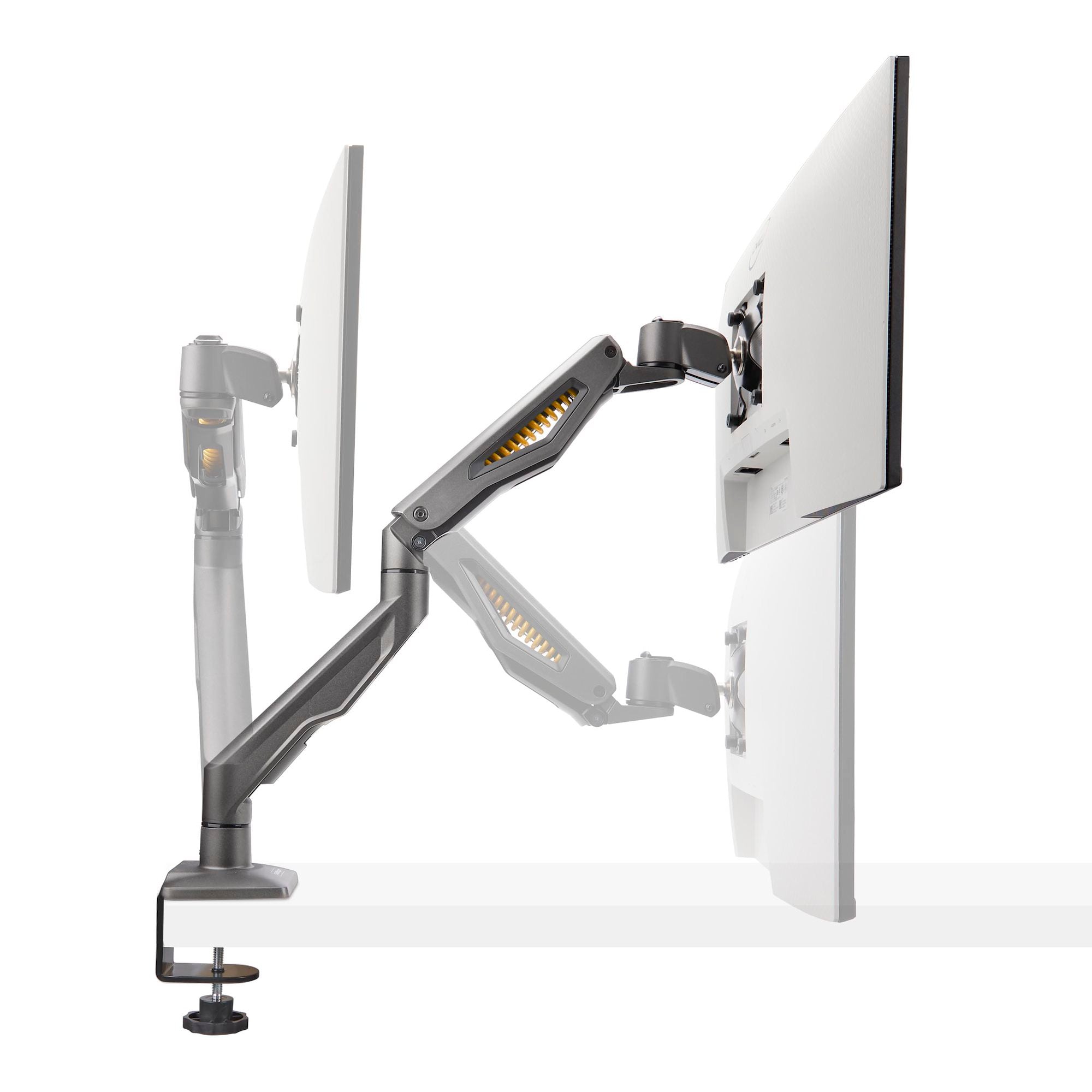 Dual Mechanical Spring Monitor Arms – Supports up to 49” Ultrawide & 32” Displays | Heavy-Duty, Fully Articulating Desk Mount Set