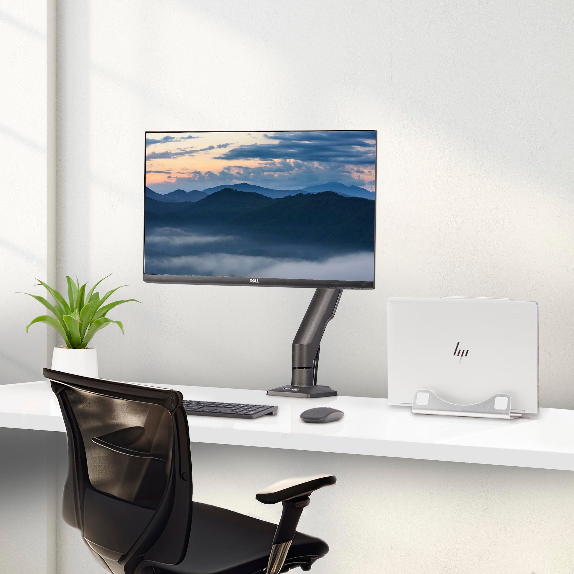 Dual Mechanical Spring Monitor Arms – Supports up to 49” Ultrawide & 32” Displays | Heavy-Duty, Fully Articulating Desk Mount Set