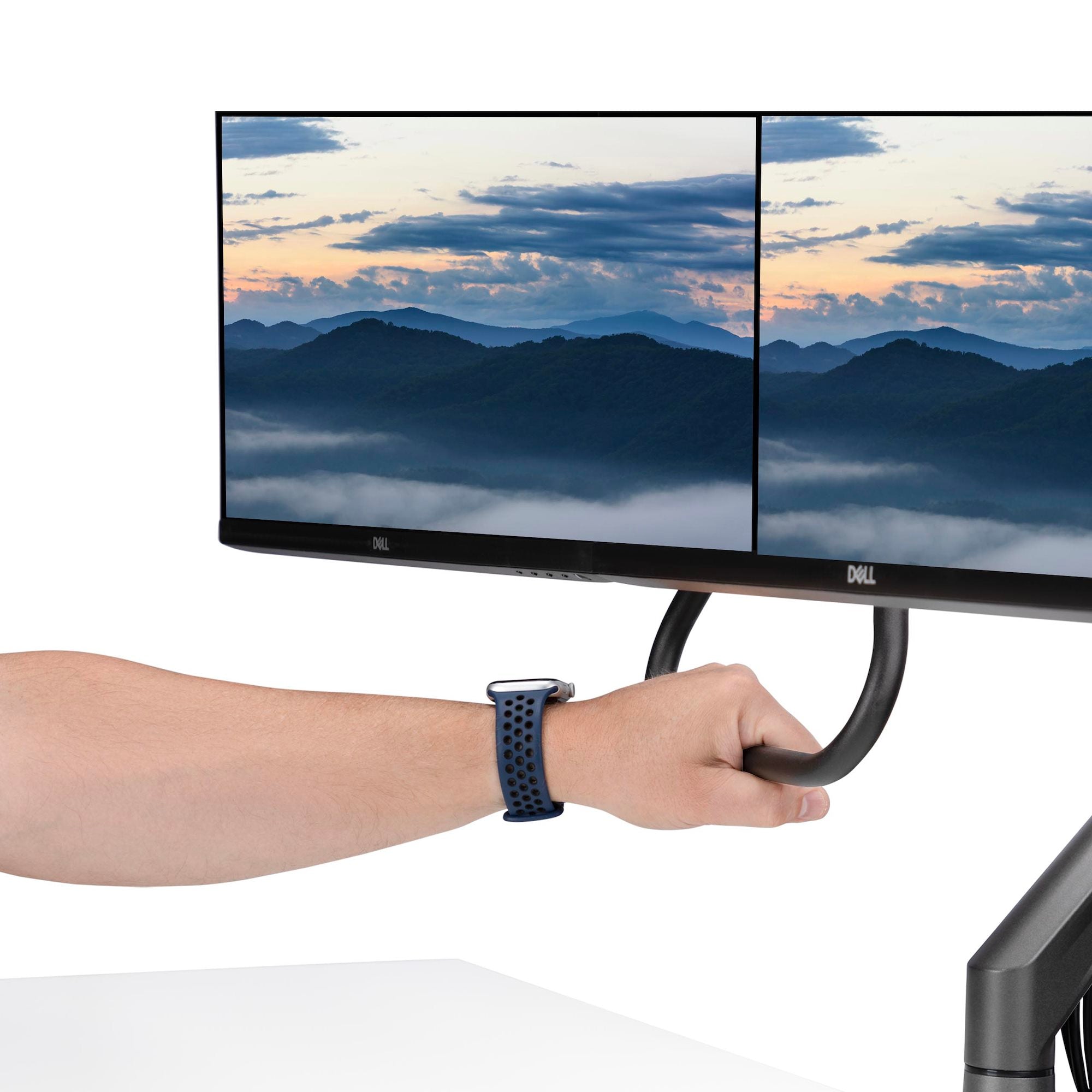 Dual Mechanical Spring Monitor Arms – Supports up to 49” Ultrawide & 32” Displays | Heavy-Duty, Fully Articulating Desk Mount Set