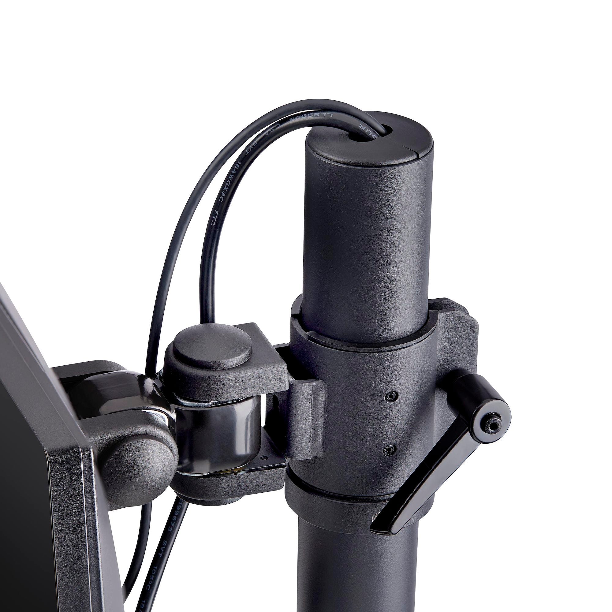 Desk Mount For 2x Vertically Stacked Monitors, Dual 49", Total 70lb (32kg), C-Clamp, Quick-Release VESA System, Widescreen 16:9/Ultrawide 32:9, TAA