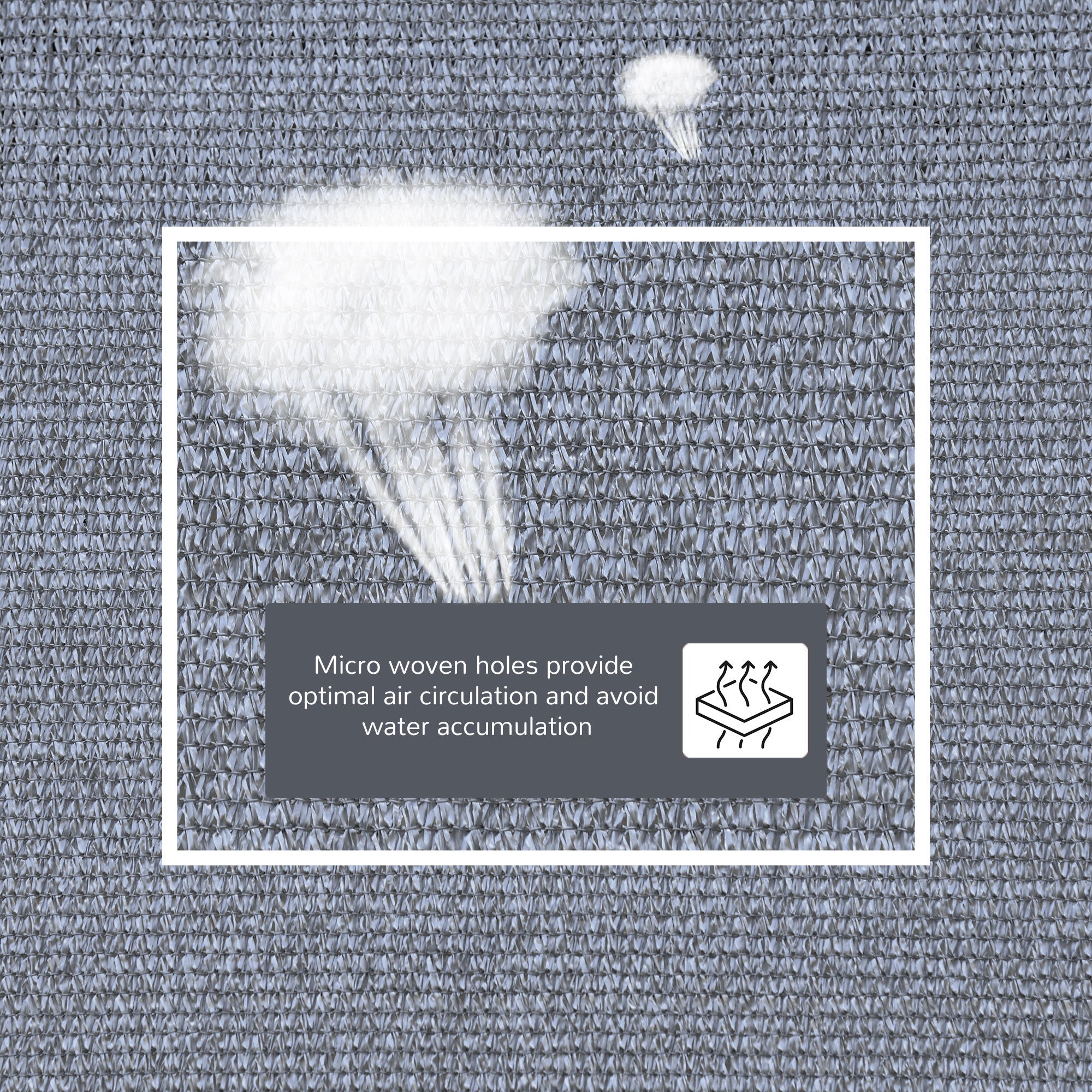 Outsunny 12’ Square Sun Sail Shade Grey UV Protector Outdoor Patio Lawn Canopy Shelter with Carrying Bag