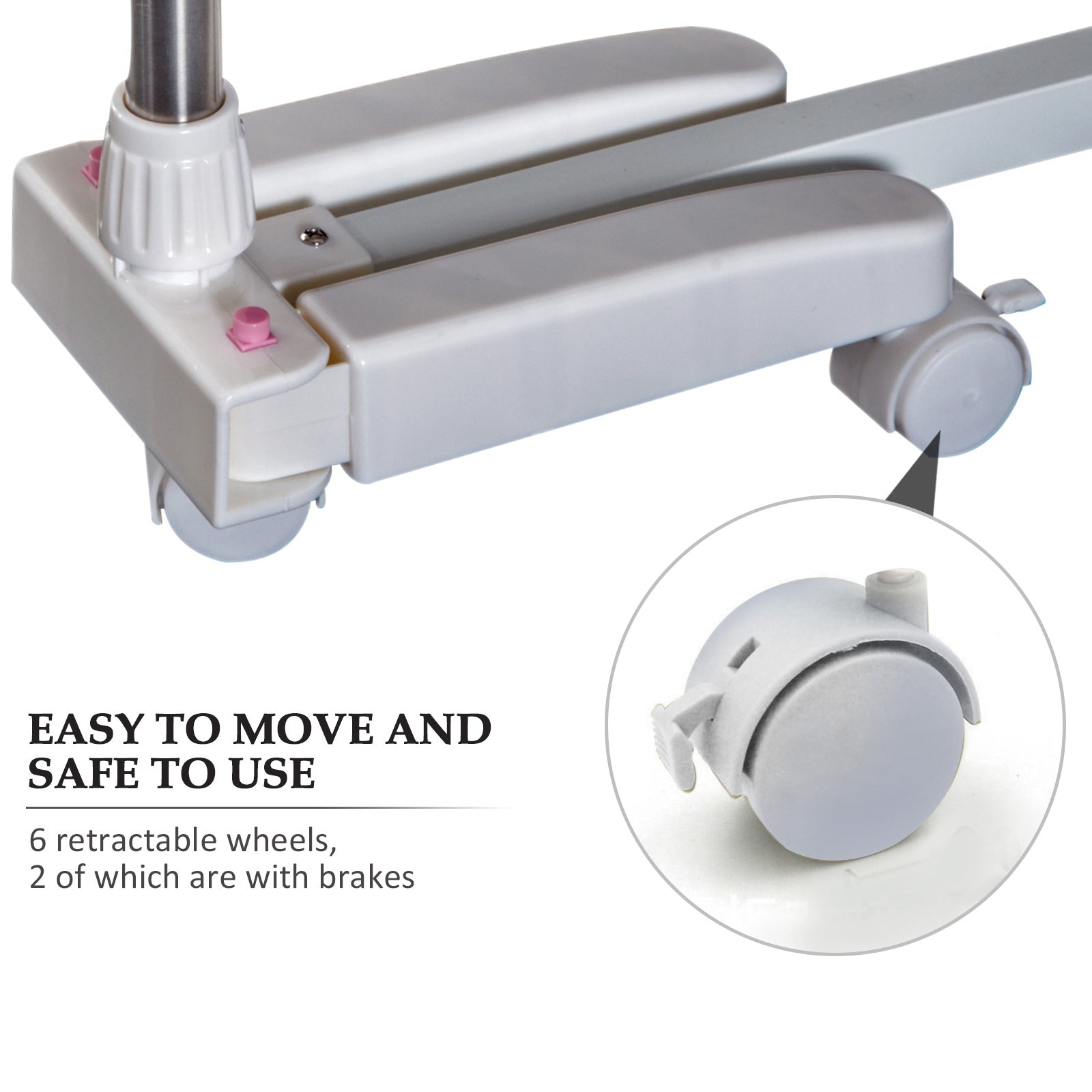 HOMCOM laundry drying rack Rolling Foldable Clothes Drying Rack Heavy-Duty Towel Holder w/ 4 Layers Stainless Steel Hanging Rods