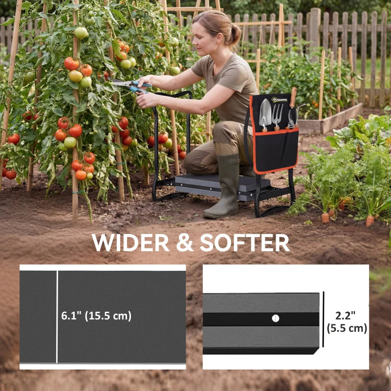 Garden Kneeler and Seat, 330lbs Heavy Duty Gardening Stool with Thick Soft Kneeling Pad