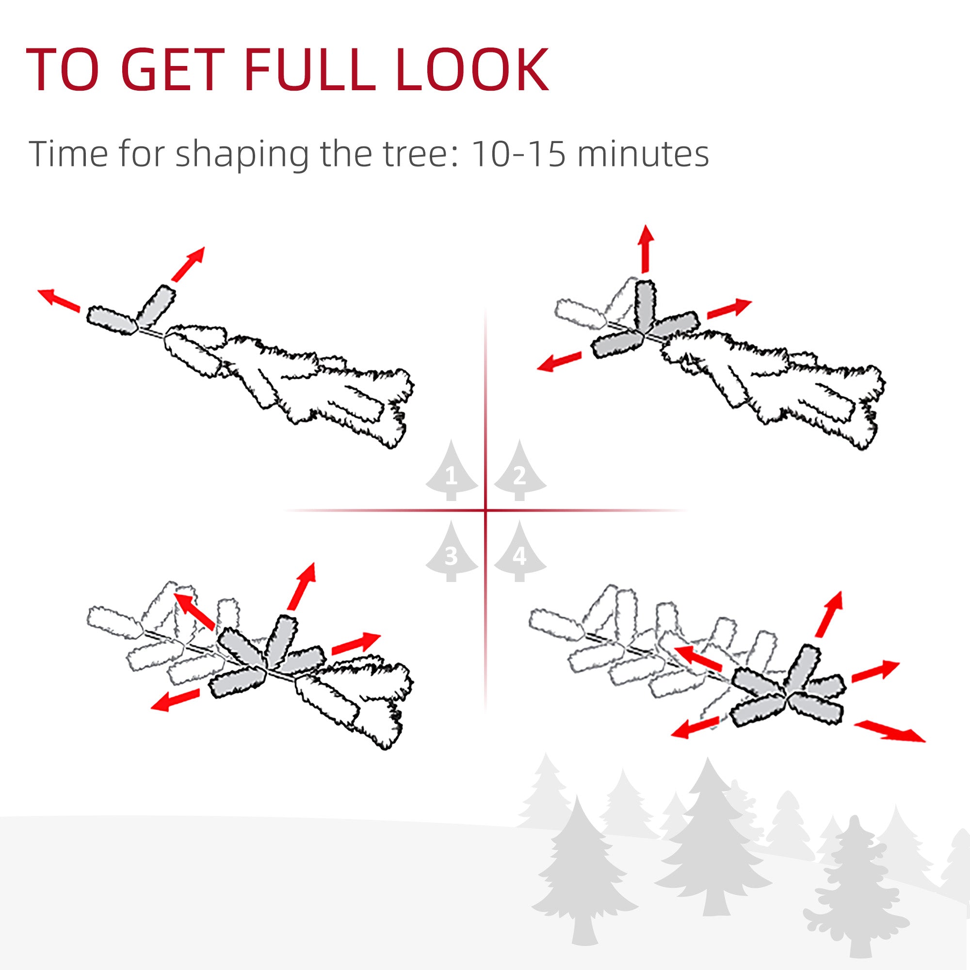 HOMCOM 5FT Pencil Christmas Tree, Artificial Christmas Tree with Automatic Open for Home Party, White