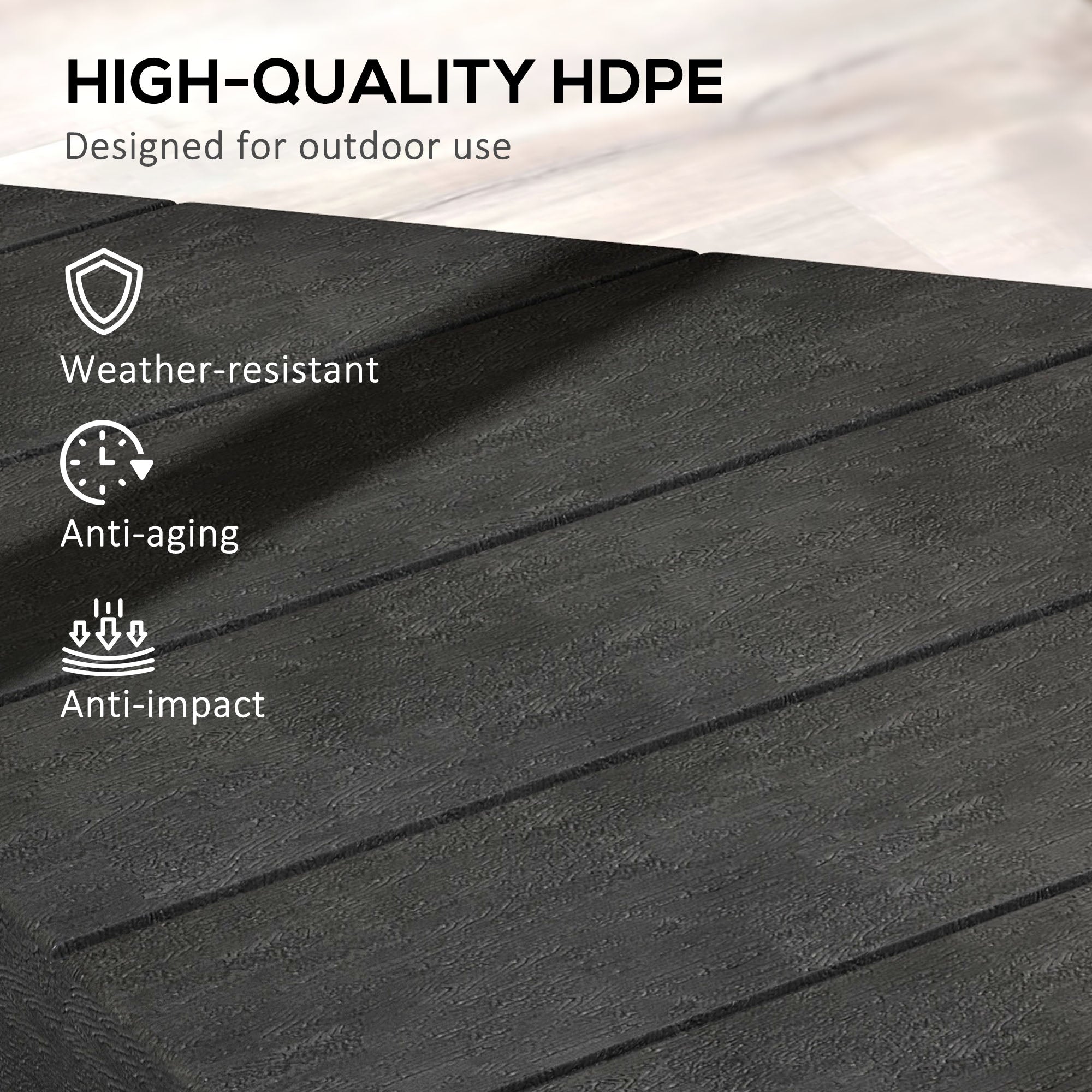 Outsunny Offset Umbrella Base Outdoor Umbrella Weights, 132 lb. Capacity Water or 176 lb. Capacity Sand, Black