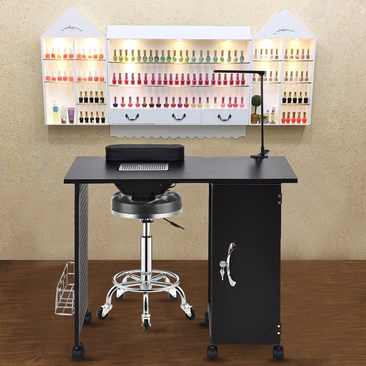 Deluxe Salon Steel Frame Manicure TableÂ
