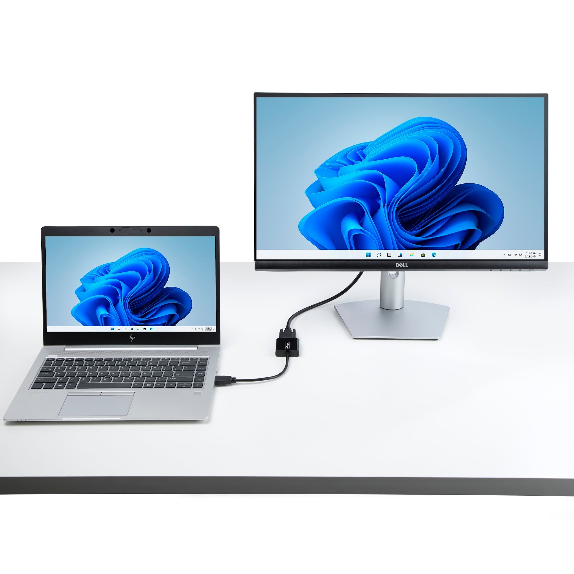 HDMI to VGA Adapter, Active Video Converter For Laptop/Desktop, 1920x1080 (1080p), HDMI Source to VGA Monitor/Display/Projector