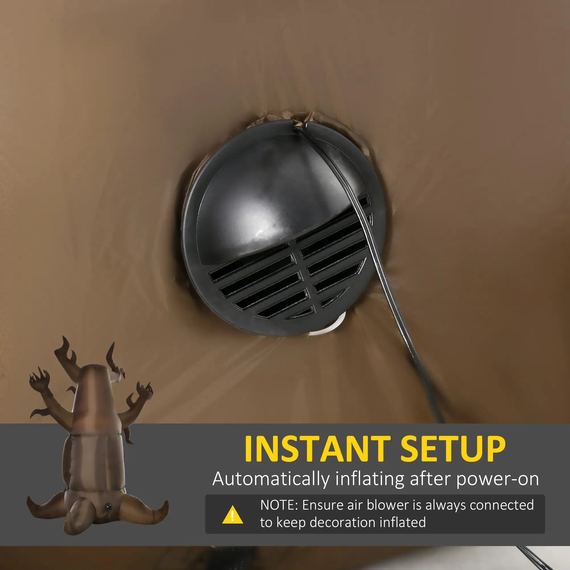 HOMCOM Inflatable Haunted Tree – LED Lighted Halloween Decoration with Owl, Ghost, and Pumpkins