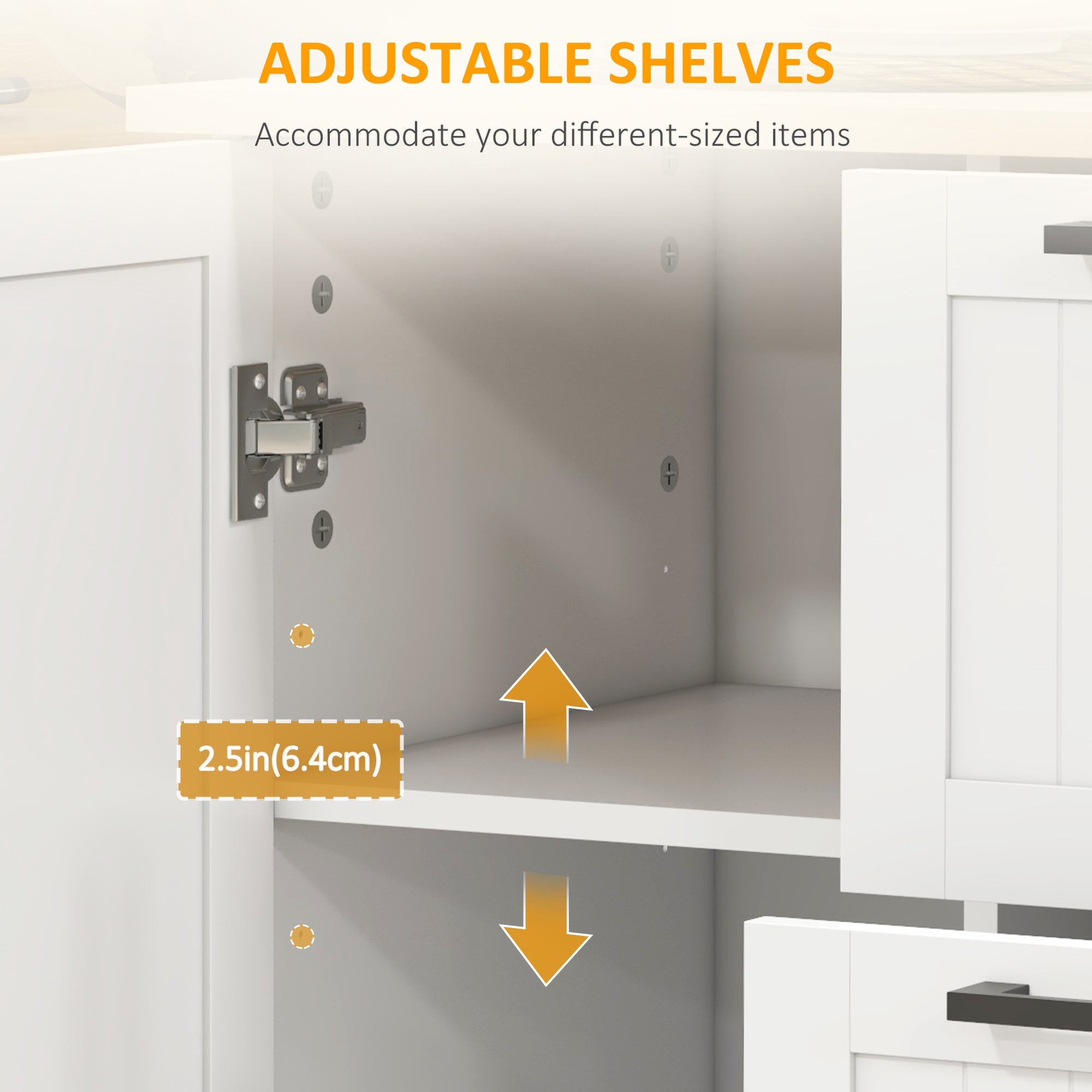 HOMCOM Kitchen Island Cart: On Wheels, Drop Leaf, 3 Drawers, Cabinets, Natural Wood Top, White