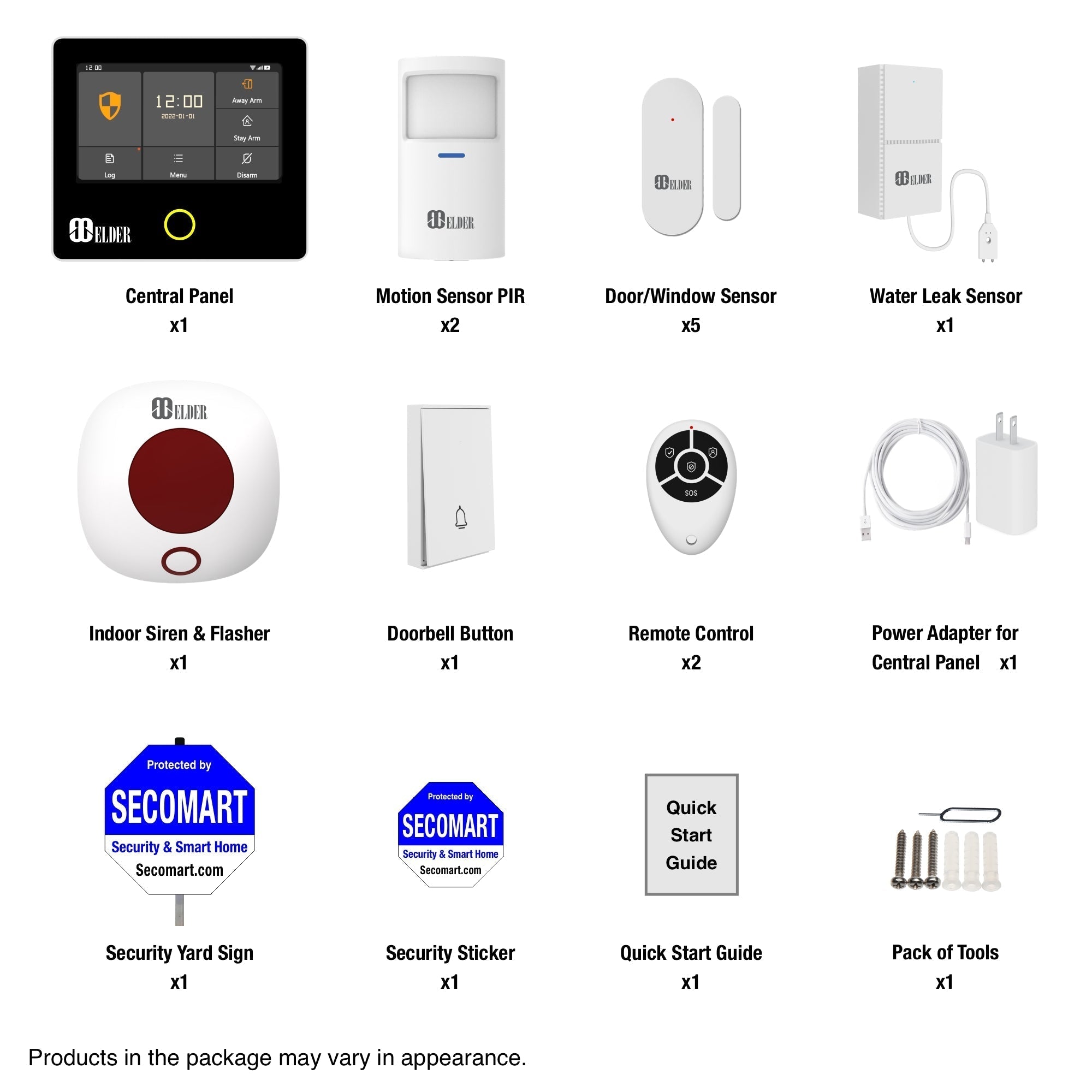 Alarm System Security Wireless 13-Piece WiFi & 4G Smart Home Alarm System DIY Kit, Touch Panel, Siren, Doorbell, Leak, Door & Motion Alarm Sensors, Works with Hey Google & Alexa