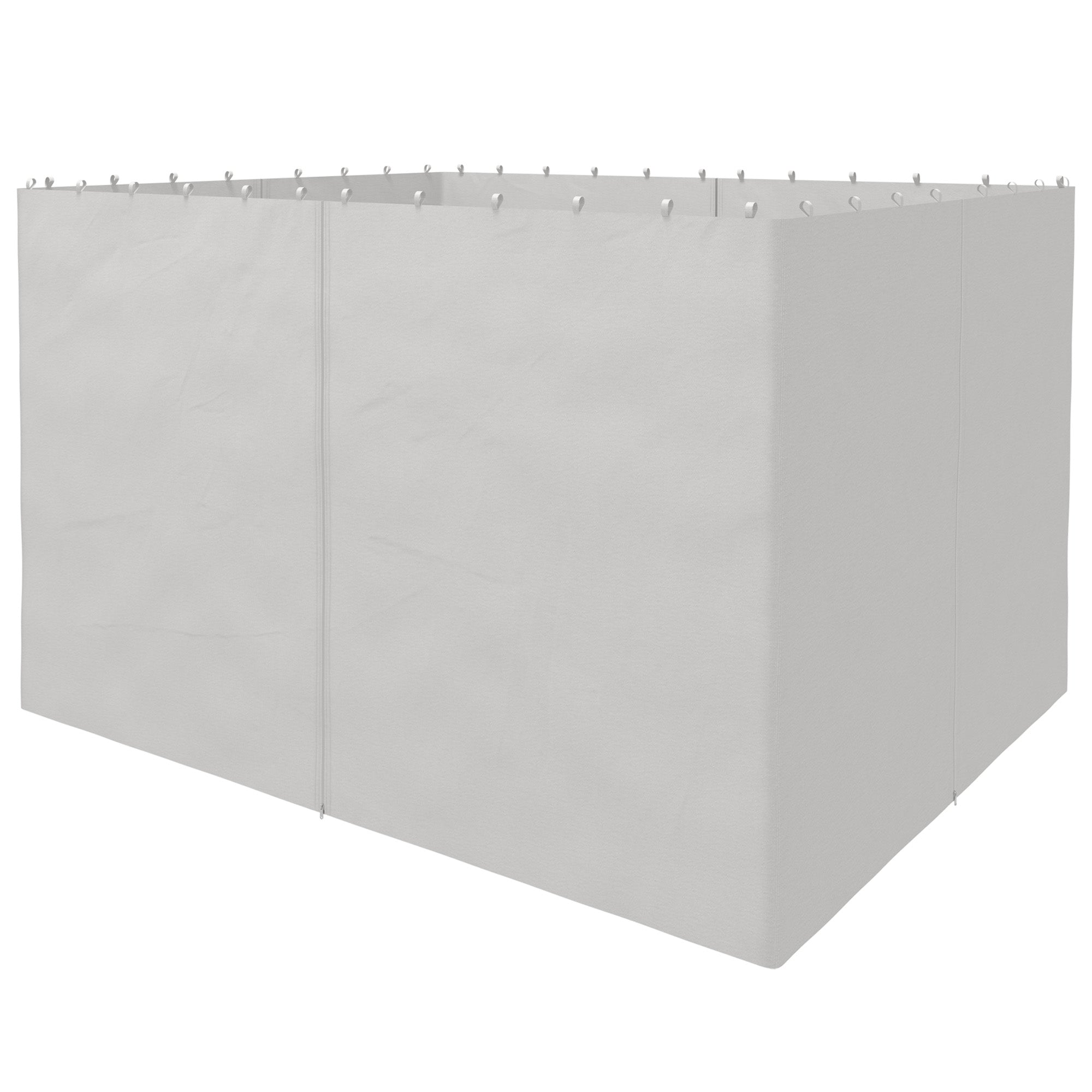 Outsunny Gazebo Replacement Sidewalls 4-Panel Privacy Wall for 10' x 12' Canopy, Outdoor Shelter Curtains Accessories Light Grey