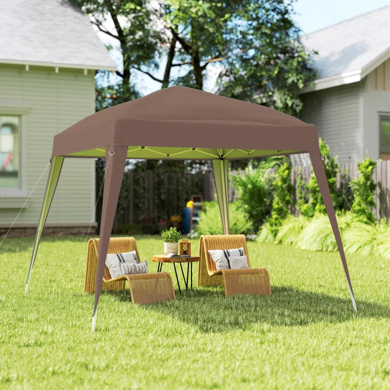 8' x 8' Pop Up Canopy, Outdoor Folding Tent, Portable Party Tent with Carrying Bag for Camping, Party, Picnic, Coffee