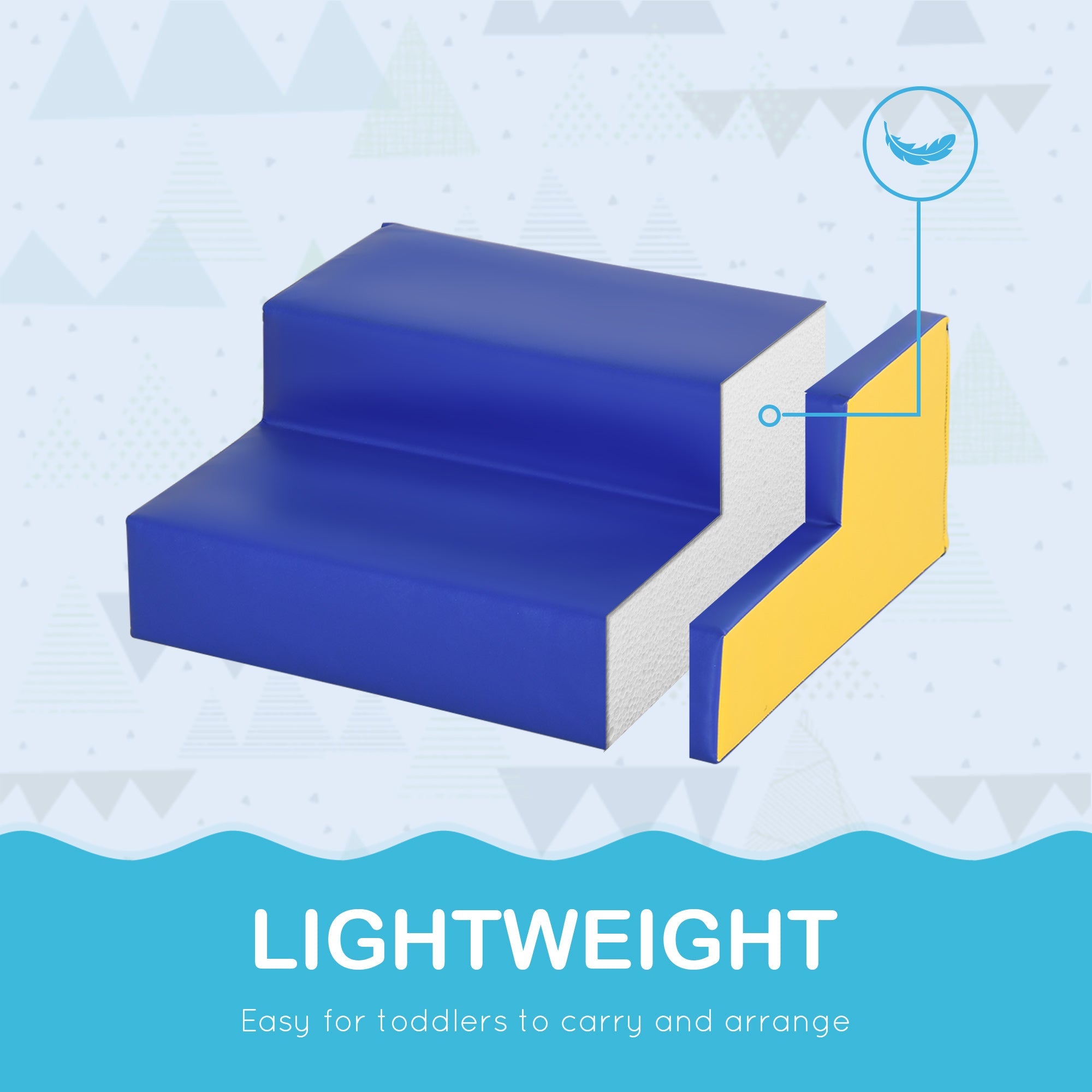 Soozier Soft Playscape: 2-Piece Foam Climb & Crawl Activity Set for Toddlers, Multicolor Learning Fun