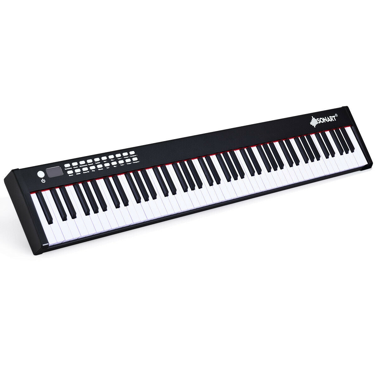88-Key Portable Full-Size Semi-weighted Digital Piano Keyboard-BlackÂ
