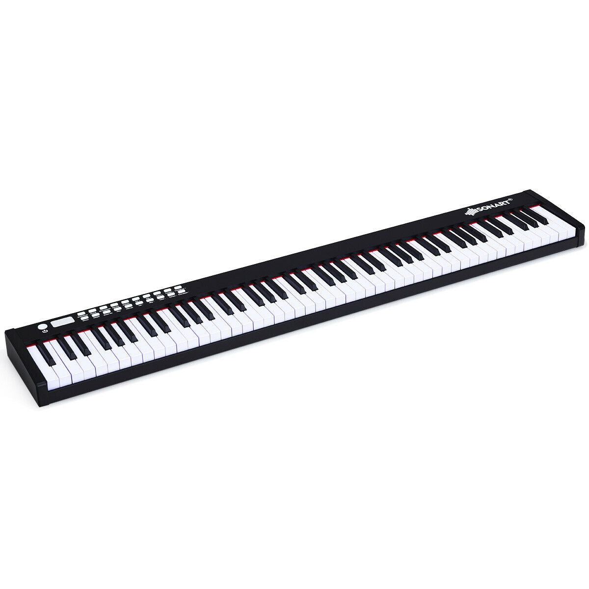88-Key Portable Full-Size Semi-weighted Digital Piano Keyboard-BlackÂ