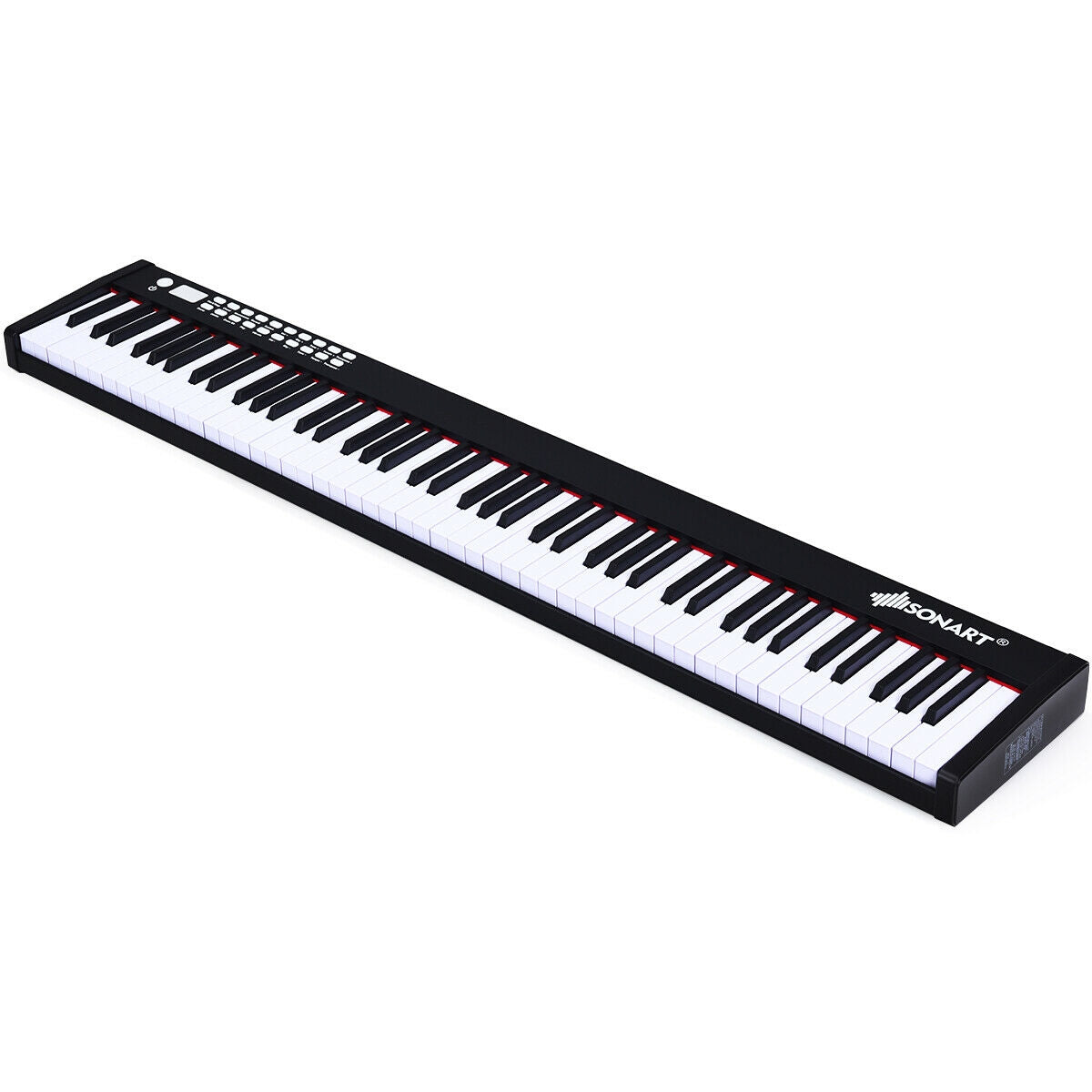 88-Key Portable Full-Size Semi-weighted Digital Piano Keyboard-BlackÂ