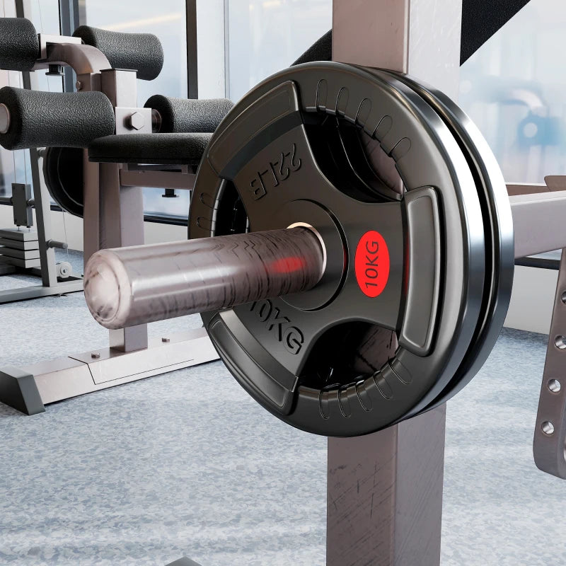 Soozier Weight Plates Set, 2-Inch Barbell Weights Set w/Tri-Grips for Home Gym Weightlifting and Strength Training, 2 x 22lbs
