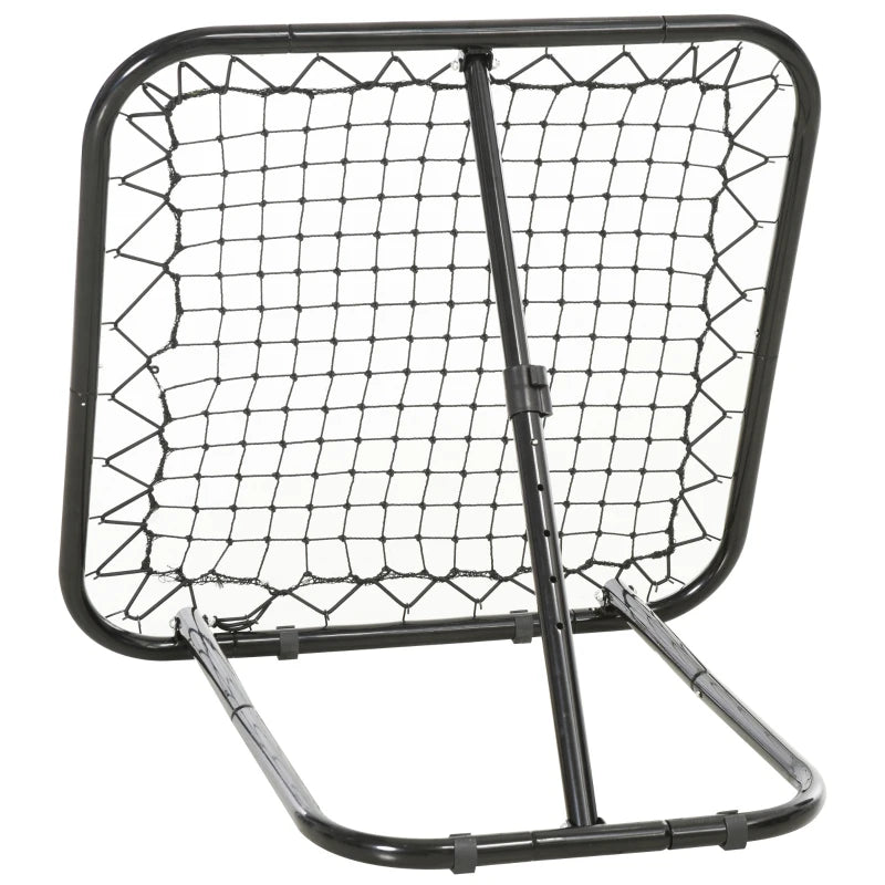 Soozier Soccer Rebounder Net, 3' x 3', Angle Adjustable Baseball Rebounder Net Training Equipment Aid with Quick Folding Design for Teens & Adults, Kickback Target Goal Play