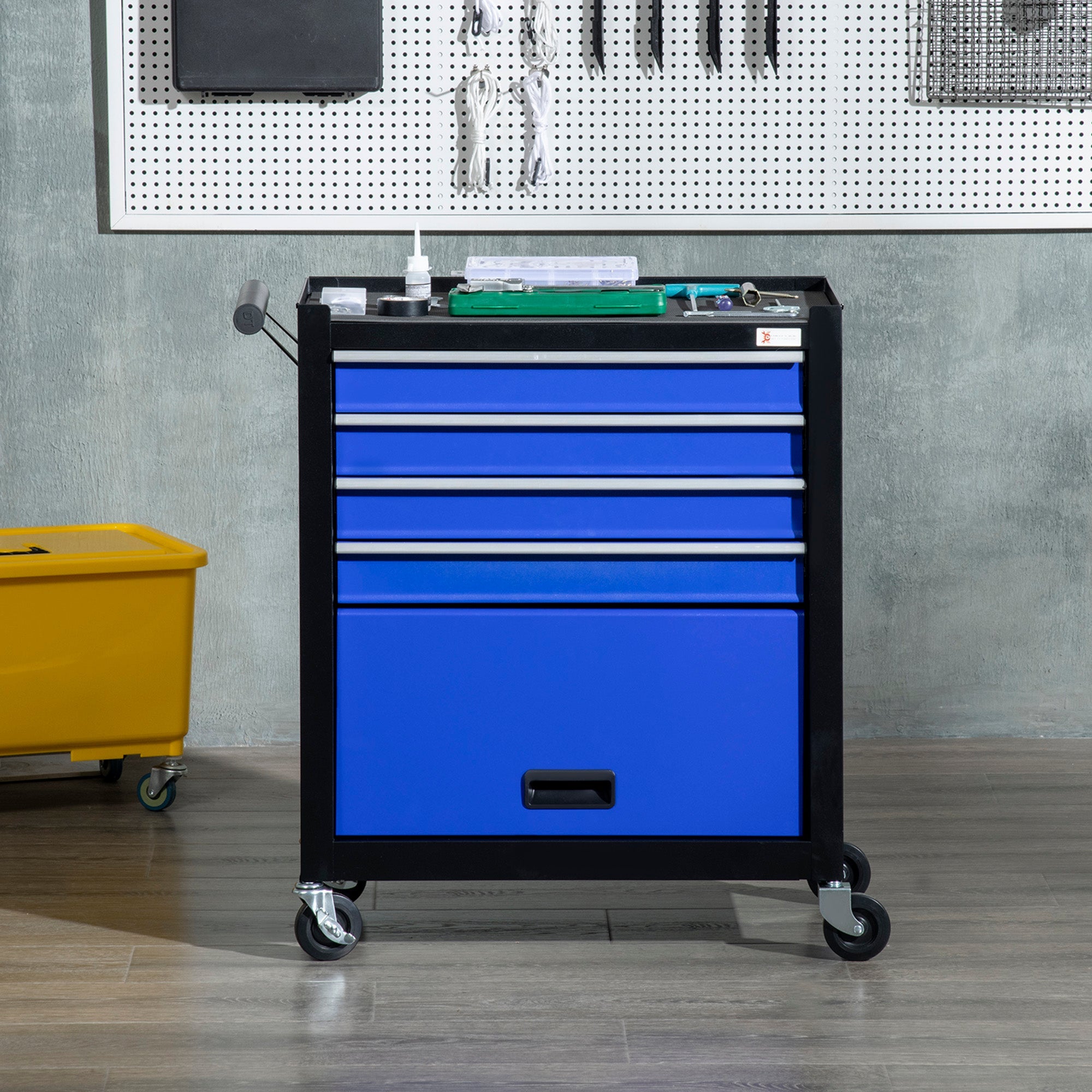 DURHAND 4-Drawer Tool Chest on Wheels, Rolling Tool Box and Storage Cabinet, Portable Tool Organizer