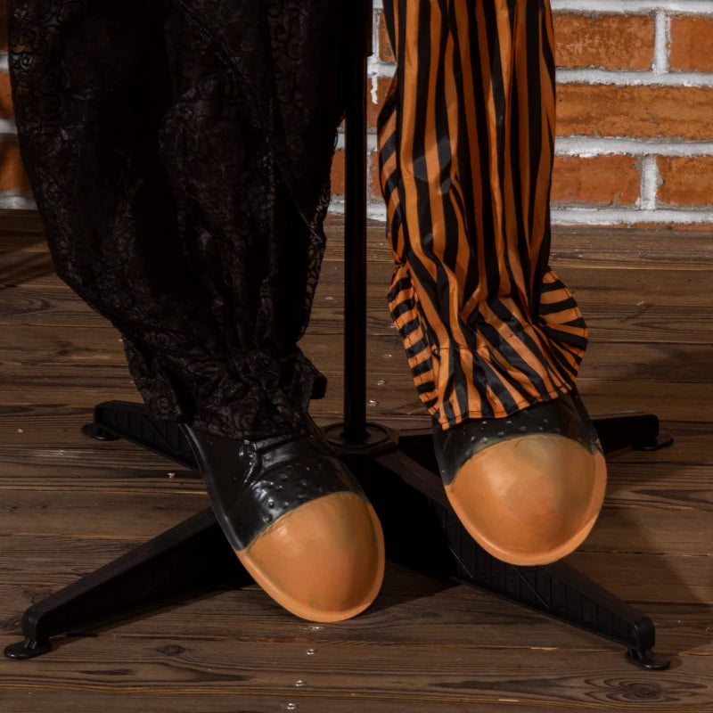 HOMCOM 6.4' Life-Size Winged Grim Reaper – Animated Halloween Decoration, Light-Up Eyes