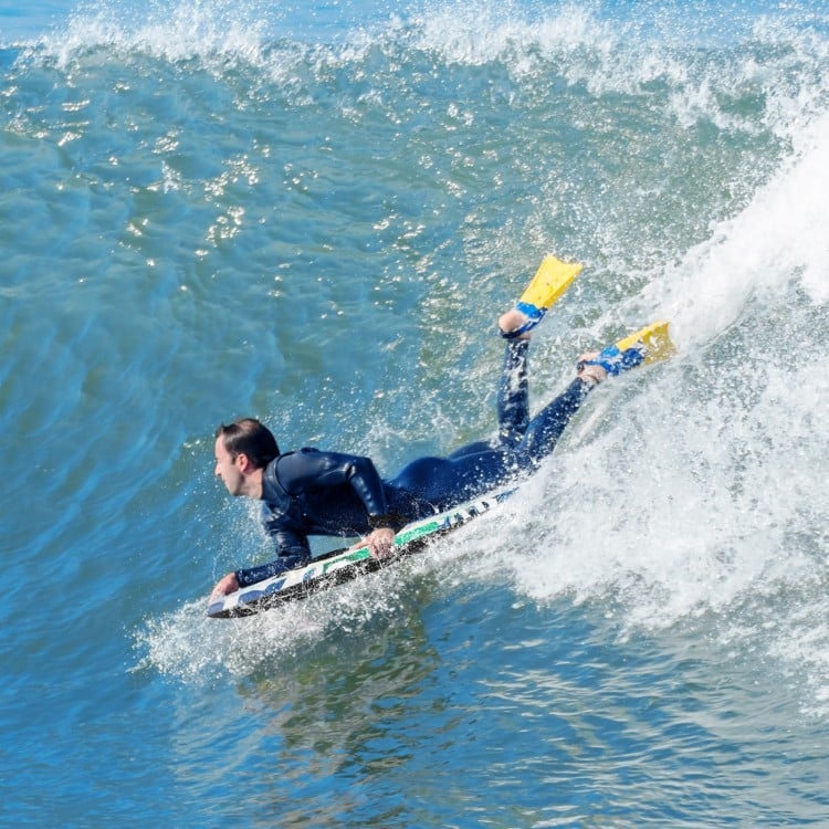 33/37/41 Inches Lightweight Body Board Boogie Board with EPS Core XPE Deck HDPE Bottom Multicolor4