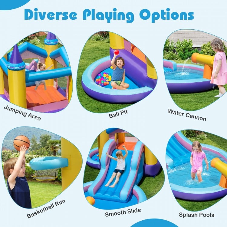 6-in-1 Inflatable Kids Water Park for Yard
