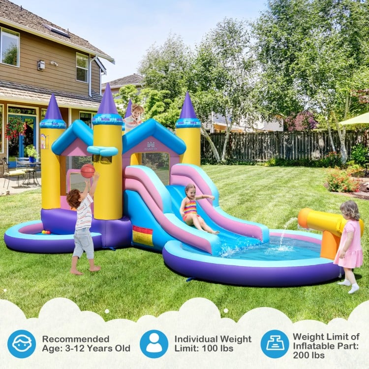 6-in-1 Inflatable Kids Water Park for Yard