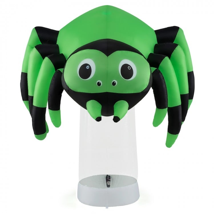 6 Feet Halloween Inflatable Spider with 3 Color Rotating Light