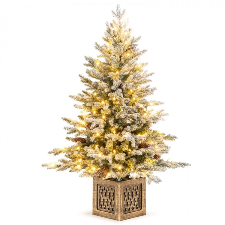 4 FT Pre-lit Artificial Entrance Christmas Tree 100 LED Lights