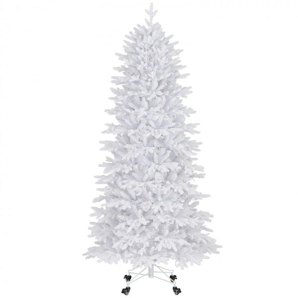 7 FT Artificial Xmas Tree with 1880 PE PVC Branch Tips for Party and Carnival