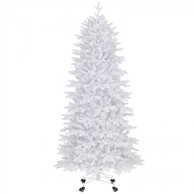 7 FT Artificial Xmas Tree with 1880 PE PVC Branch Tips for Party and Carnival