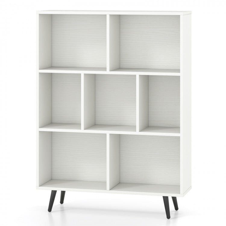 7/8/10-Cube Bookcase with 5 Tapered Metal Legs-10 Cubes