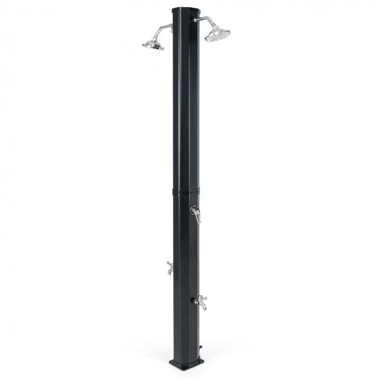 9.3 Gallon Solar Heated Outdoor Shower with Dual Shower Heads