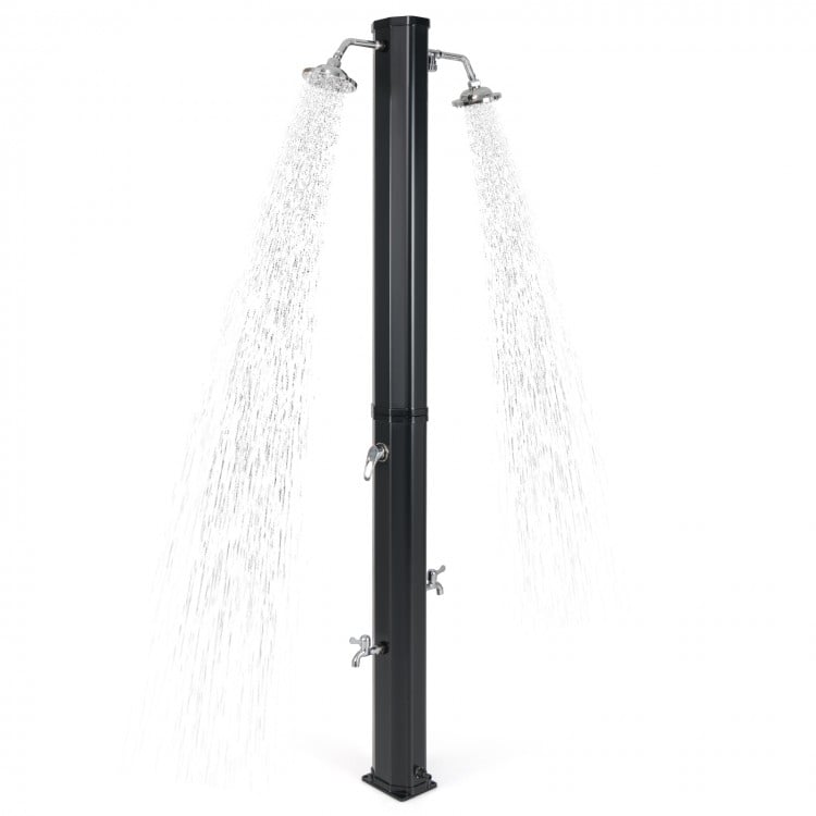 9.3 Gallon Solar Heated Outdoor Shower with Dual Shower Heads