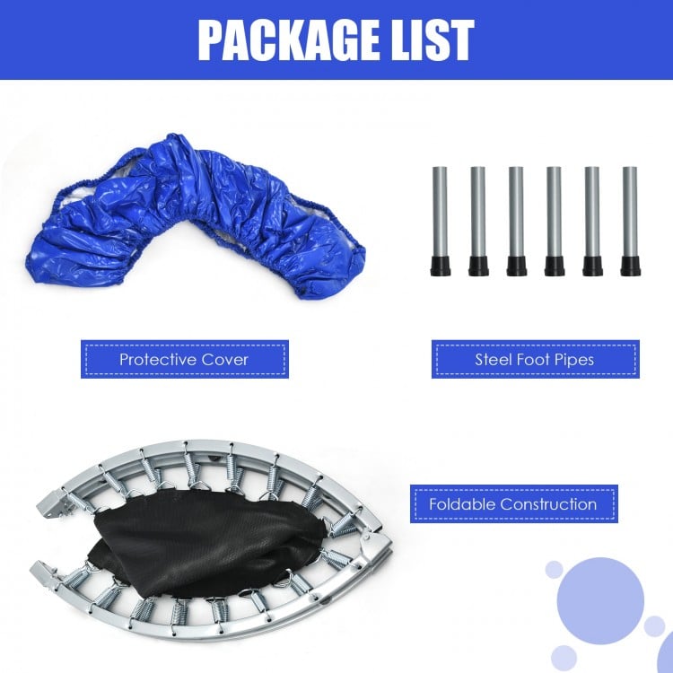 36 Inch Mini Folding Trampoline Portable Recreational Fitness Rebounder
