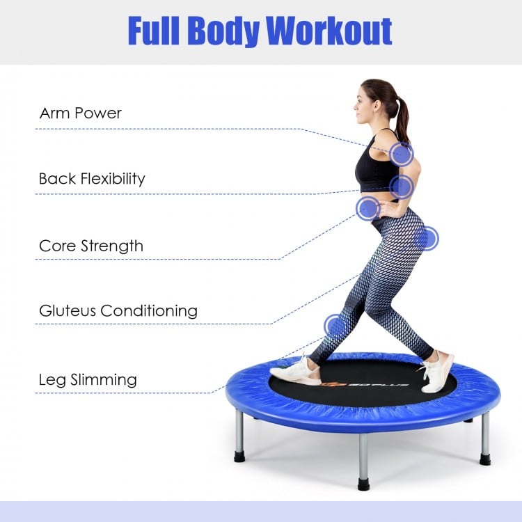 36 Inch Mini Folding Trampoline Portable Recreational Fitness Rebounder