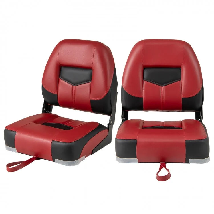 Set of 2 Folding Low Back Fishing Boat Seats