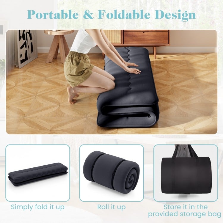 Futon Mattress with Washable Cover and Foldable Mat-King Size