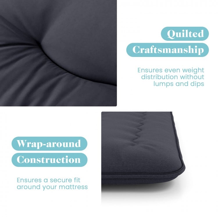 Futon Mattress with Washable Cover and Foldable Mat-Full Size