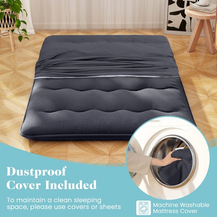 Futon Mattress with Washable Cover and Foldable Mat-Full Size