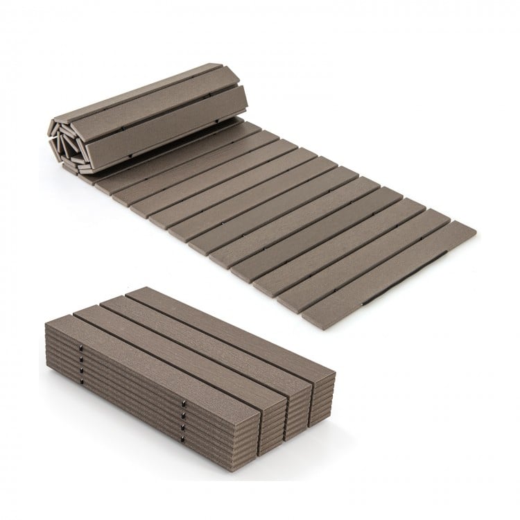 8 Ft Outdoor Garden Pathway Patio Roll Out Straight Walkways with Metal Wire Connection-M