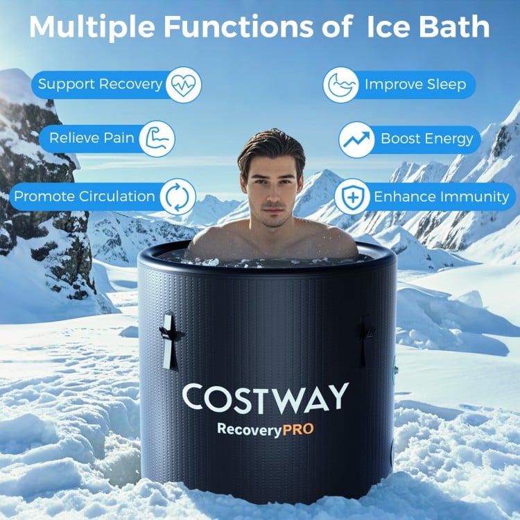 79 Gal Water Chiller Compatible Cold Plunge Tub with Cover