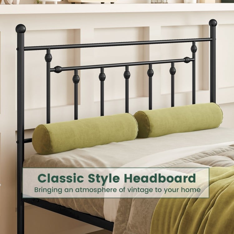 Full/Queen/Twin Size Heavy-duty Metal Bed Frame with Headboard-Queen Size