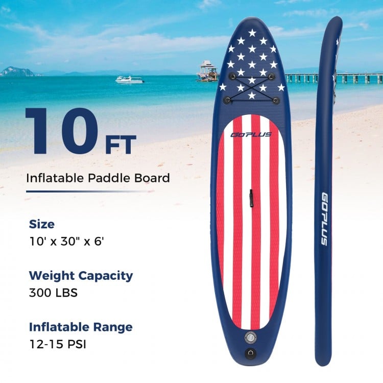 Inflatable Paddle Board with Removable Fin and Backpack-A