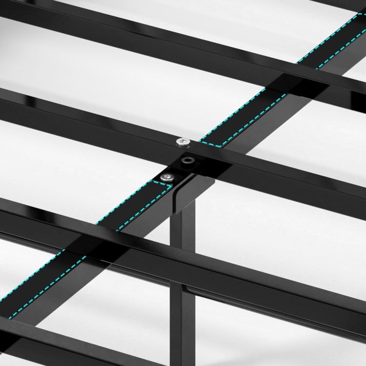 Twin/Full/Queen Size Bed Frame with LED Lights and Charging Station-Full Size
