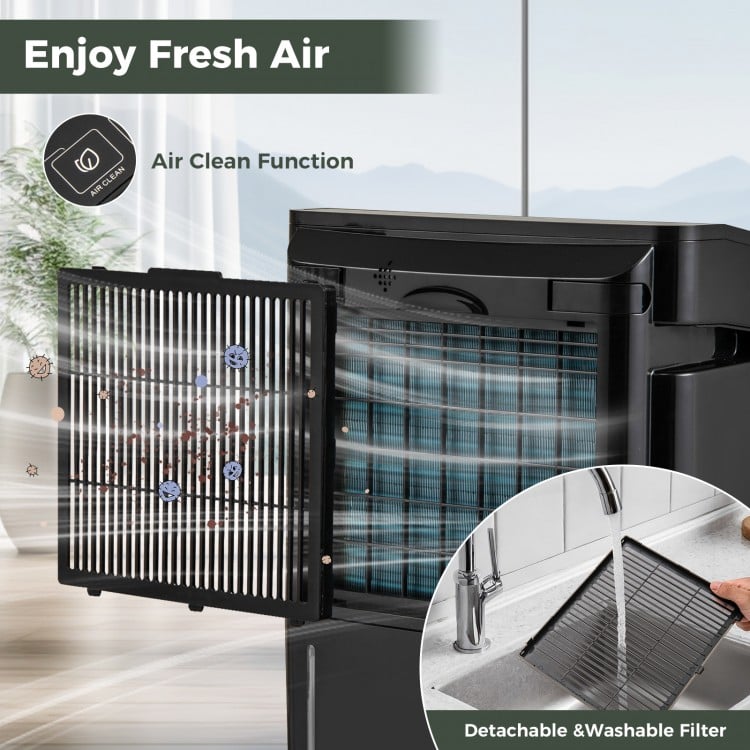4500 Sq. Ft 57 Pint Quiet Dehumidifier for Basement with 4 Modes-Black