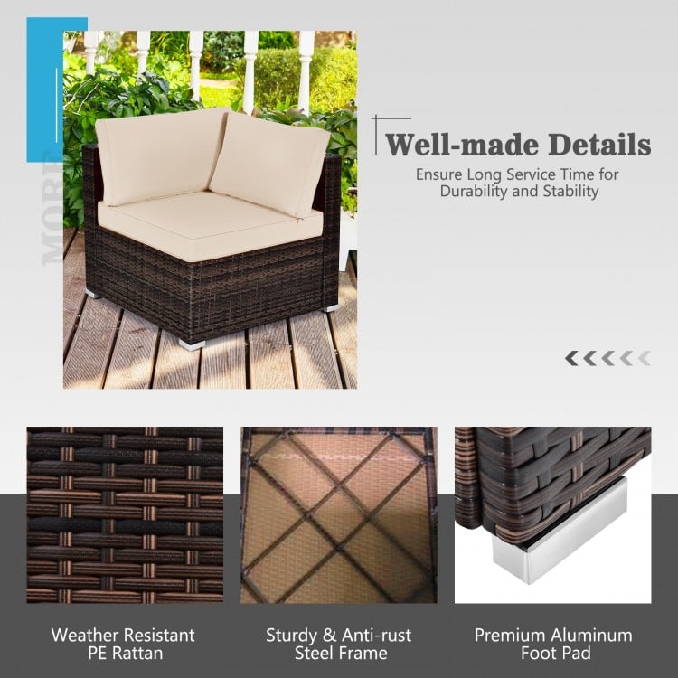7 Pieces Patio Furniture Set with 35 Inches 50000 BTU Propane Gas Fire Pit Table and Waterproof Cover for Firpit-Red