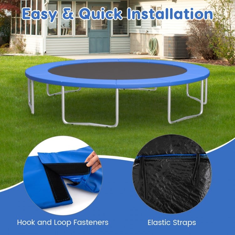 8 Feet Trampoline Pad Replacement Safety Pad with Fixing Straps (Blue)